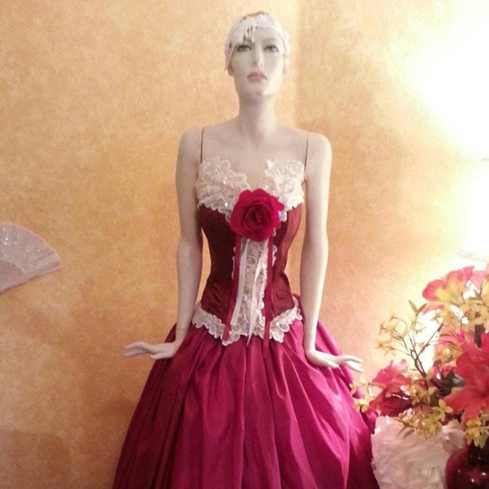 Merlot East Indian Inspired Wedding Ballgown